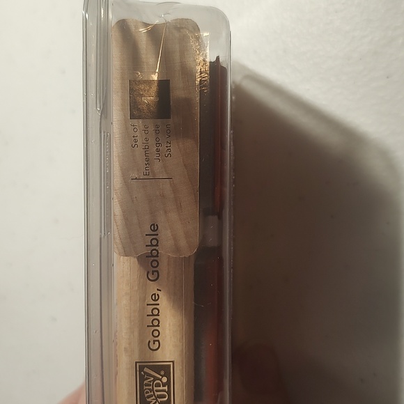 Stampin' Up! Gobble, Gobble Wood Mounted Rubber Stamp Thanksgiving Turkey Gobler - Picture 6 of 6